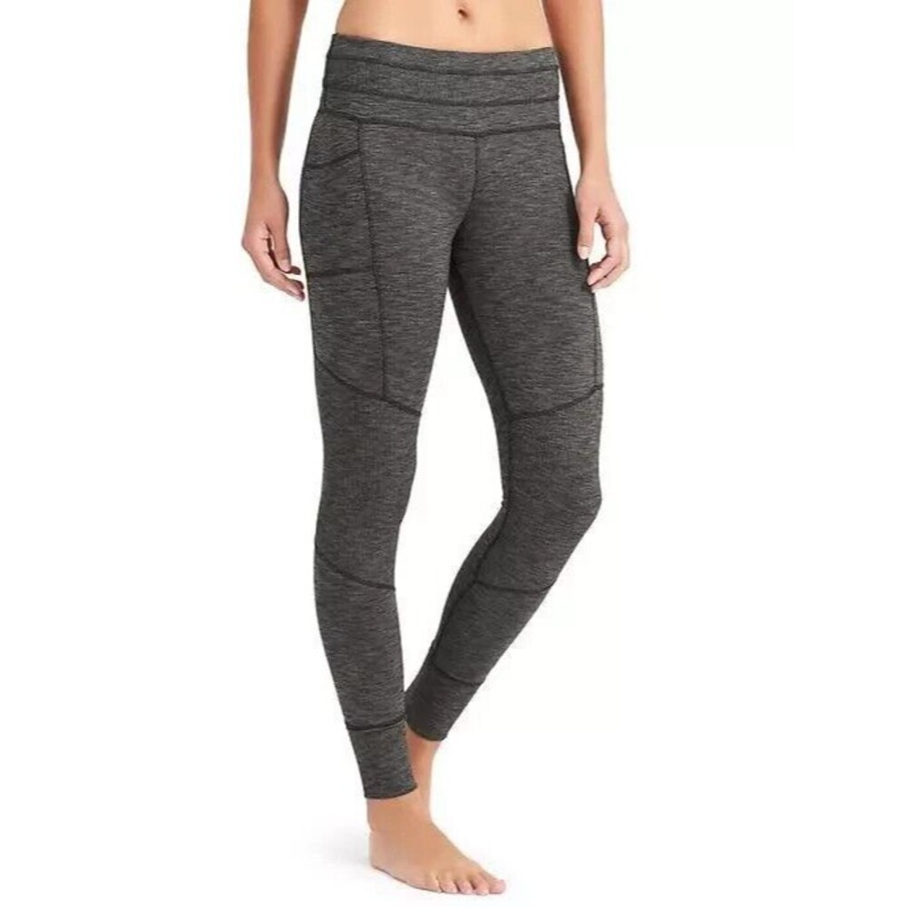 ATHLETA Gray Excursion Tight Ankle Leggings Stretch Yoga Sporty Fitness SIZE XS